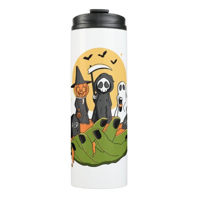 Garrafa Térmica Um pedaço de Halloween (Frente)