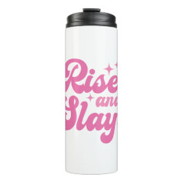 Garrafa Térmica Um retrato cor-de-rosa Rise and Slay