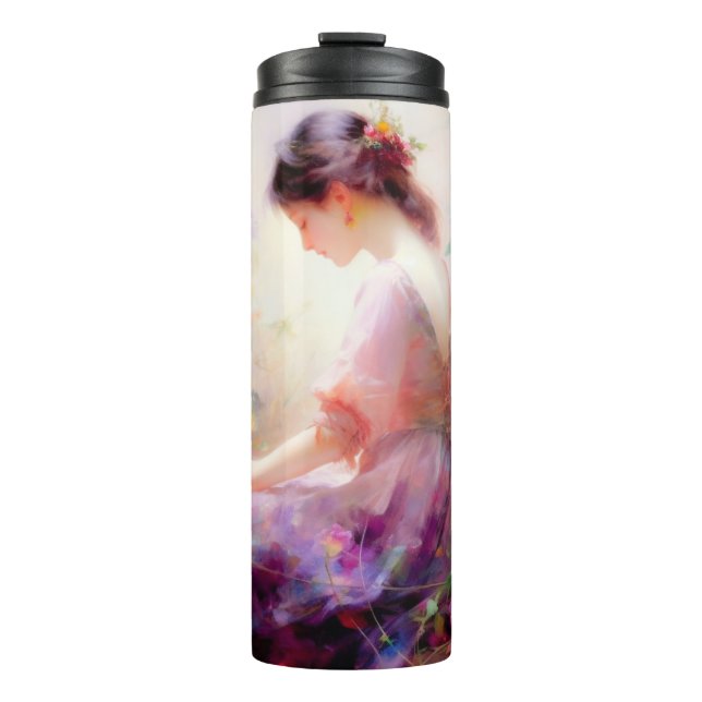 Garrafa Térmica Um sonho de dia das flores (Frente)