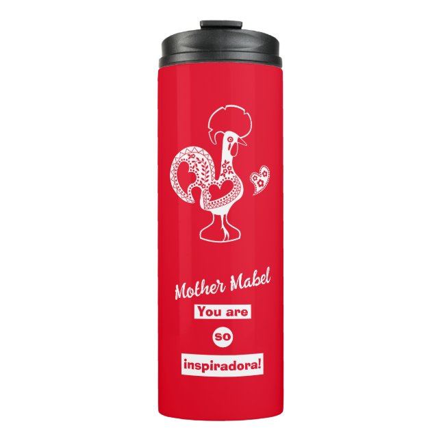 Garrafa Térmica Uma caneca para a mãe em língua portuguesa (Frente)