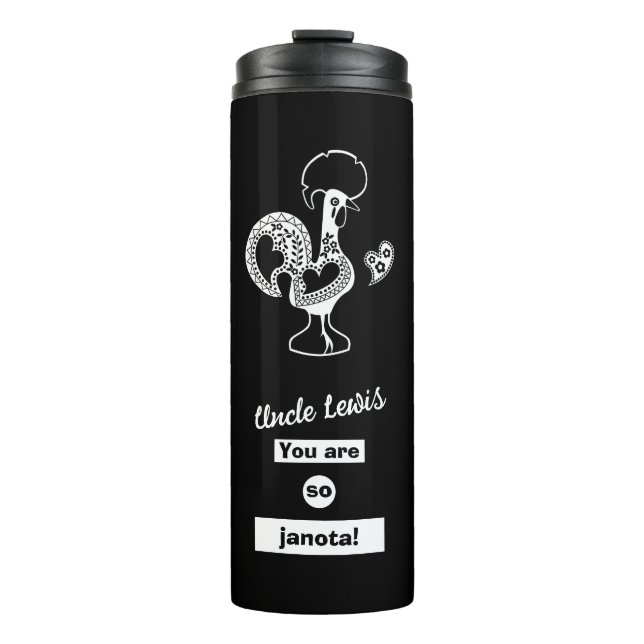 Garrafa Térmica Uma caneca para tio em língua portuguesa (Frente)