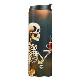 Garrafa Térmica Uma Casal da Imagem de Ilustração do Skelton