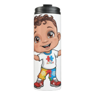Garrafa Térmica Uma celebração alegre da consciência do autismo"