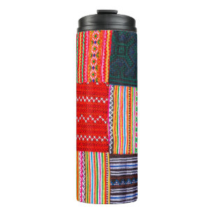 Garrafa Térmica uma colcha de retalhos no estilo multi-color asiát