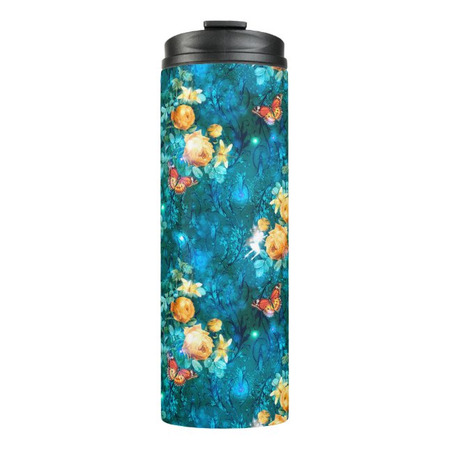 Garrafa Térmica Uma Fada no Jardim Série Design 11  (Frente)