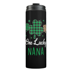 Garrafa Térmica Uma Lucky Nana Leopard Xadrez Shamrock Da Patrick