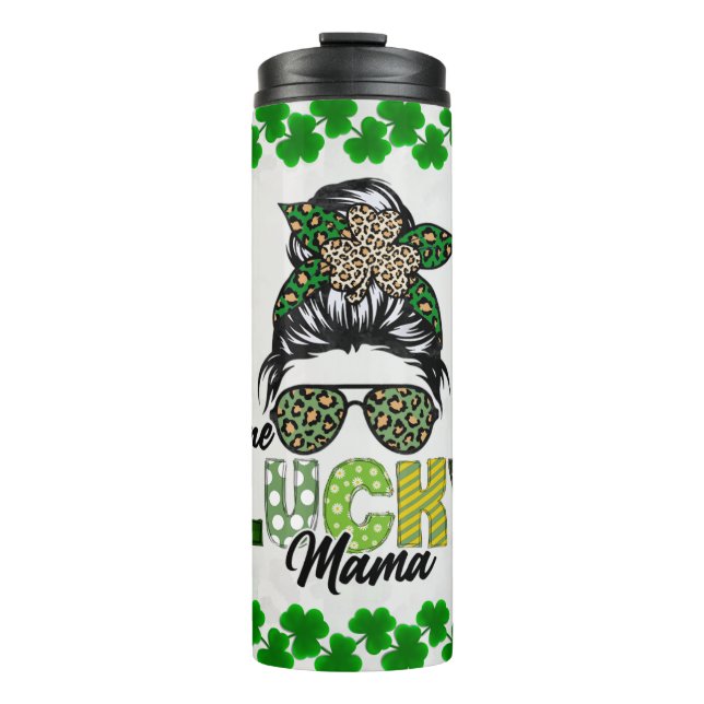 Garrafa Térmica Uma Mãe Sortuda (Frente)