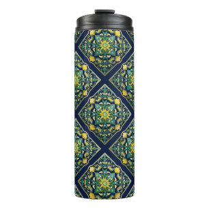 Garrafa Térmica 💛💚💙 Uma Obra-Prima Única em Azulejo