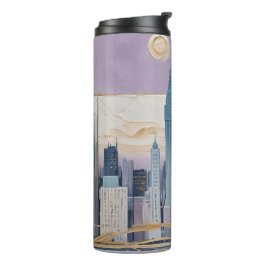 Garrafa Térmica Uma Paisagem Urbana Lunar