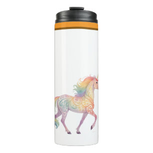Garrafa Térmica Unicórnio Arco-Íris Mágico Personalizado 