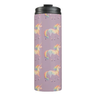 Garrafa Térmica Unicórnio Arco-íris Mágico Personalizado