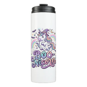 Garrafa Térmica Unicórnio Boo-unicórnio Vetor Premium Design de Ve