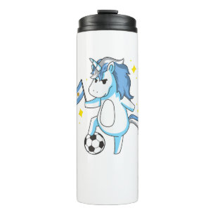 Garrafa Térmica Unicórnio de Futebol Design de Camisa da Argentina