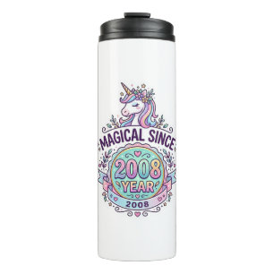 Garrafa Térmica Unicórnio Mágico Desde Ano Design Gráfico Zazzle D