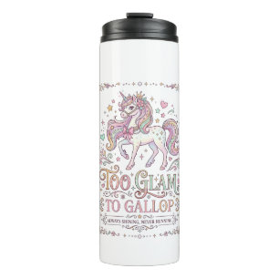 Garrafa Térmica Unicórnio Muito Glam para Galopar Roupas Adoráveis