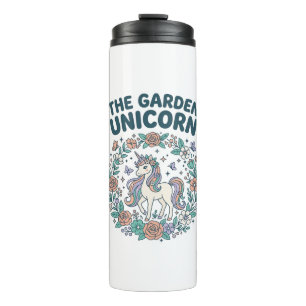 Garrafa Térmica Unicórnio O Unicórnio Do Jardim Camiseta Tendi Mod
