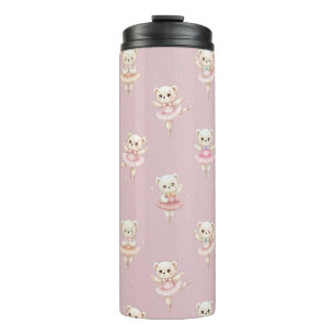 Garrafa Térmica Urso Bailarina Rosa Teddy