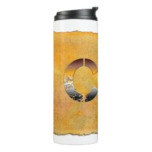 Garrafa Térmica Urso de SlipperyJoe com palavras douradas castanha