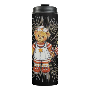 Garrafa Térmica Urso Enfermeira Vintage com Fogos de Artifício Bra