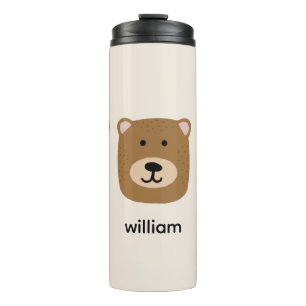 Garrafa Térmica Urso marrom fofo
