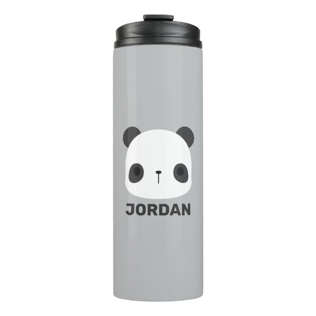 Garrafa Térmica Urso Panda Bonito com Nome Personalizado (Frente)