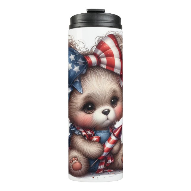 Garrafa Térmica Urso Patriótico (Frente)