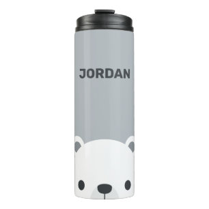 Garrafa Térmica Urso Polar Bonito com Nome Personalizado