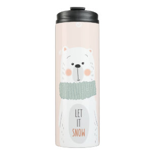 Garrafa Térmica Urso polar - Que neve - Inverno bonito / Natal
