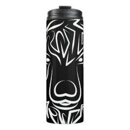 Garrafa Térmica Urso Tribal Negro e Branco