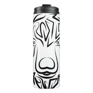 Garrafa Térmica Urso Tribal Negro e Branco