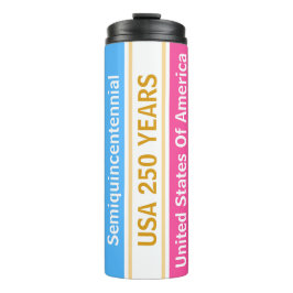 Garrafa Térmica USA 250 Years Semiquincentennial Patriotic Stripes