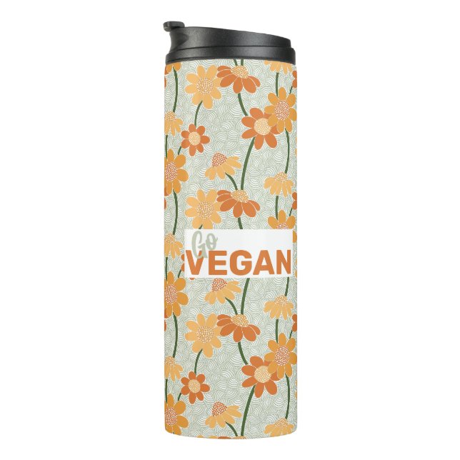 Garrafa Térmica Vai vegan! Flores retrorreflectoras bonito mudas n (Rotação à direita)