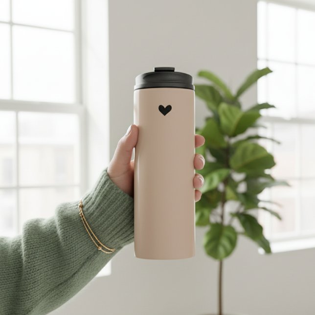 Garrafa Térmica Valentines Day Thermal Tumbler Gift for Girlfriend (Soft Sandstone Thermal Tumbler Valentine Gift for Her, Cute Thermal Tumbler Birthday Gift for girls)