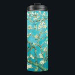 Garrafa Térmica VAN GOGH Almond Blossoms<br><div class="desc">"van gogh",  vincent,  "almond blossoms",  flores,  "famosa pintura",  vintage,  "belas artes",  floral,  azul</div>