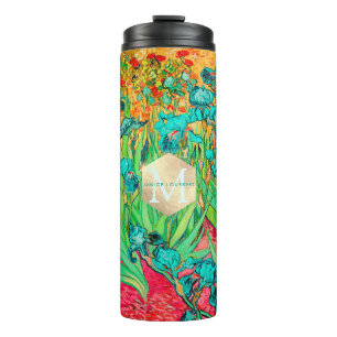 Garrafa Térmica Van Gogh Irises, Rua, Remy, Teal