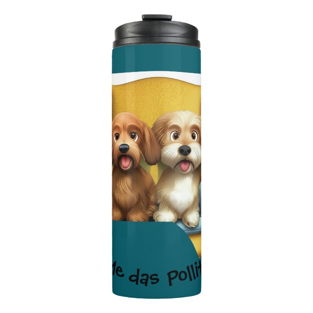 Garrafa Térmica Vaso Térmico “Amiguitas Peludas” (Frente)