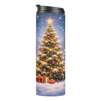 Garrafa Térmica Vaso Térmico con Diseño de Árbol de Navidad