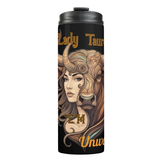 Garrafa Térmica Vaso térmico Lady Tauro – Fuerza zodiacal  (Frente)