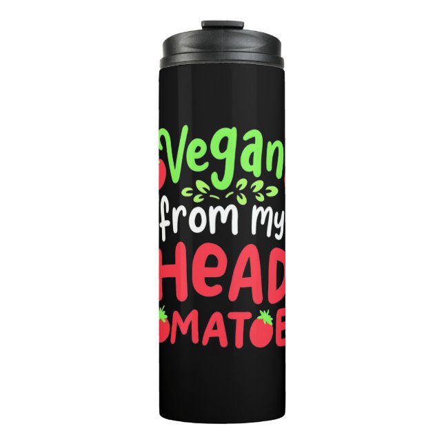 Garrafa Térmica Vegan De Meus Tomates Cabeças (Frente)