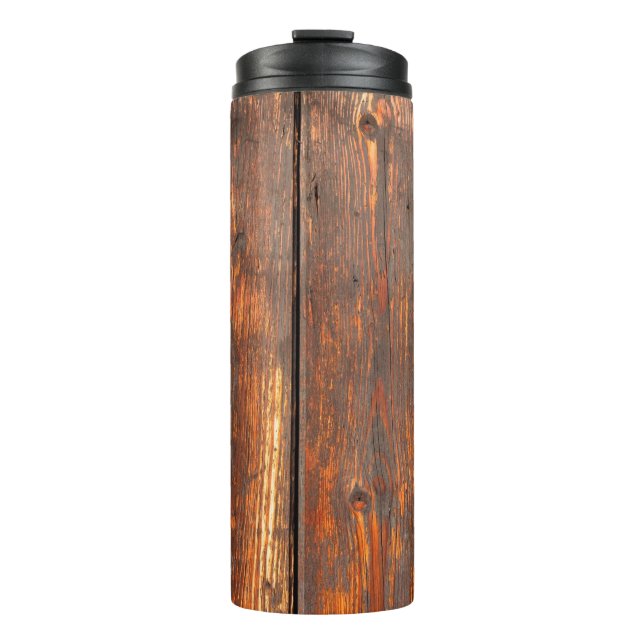 Garrafa Térmica Velhas, planícies algemadas, textureabstrato de fu (Frente)