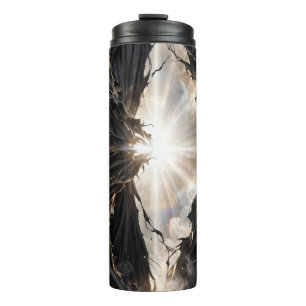 Garrafa Térmica Velo Partido de Luz - Luxo Ouro Negro