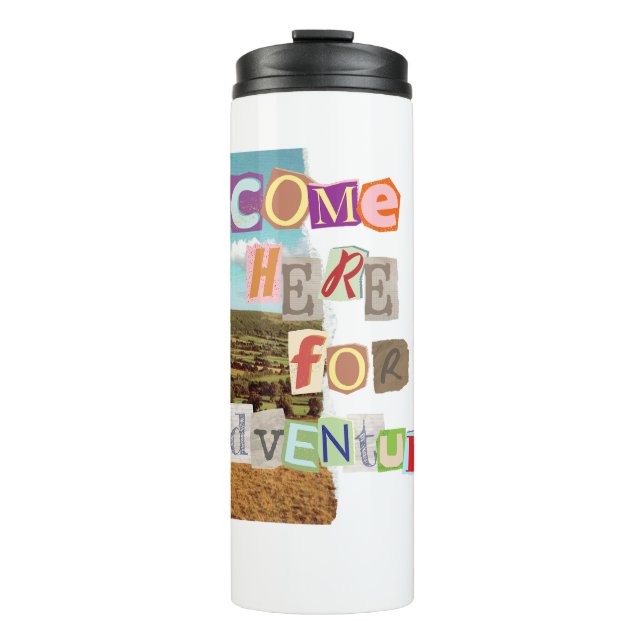 Garrafa Térmica Venha aqui para a aventura.bw (Frente)