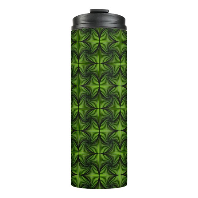 Garrafa Térmica Ventilador 3D Geométrico 3D Verde (Frente)
