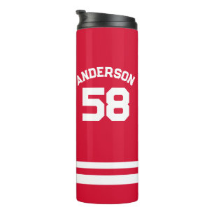 Garrafa Térmica Ventilador Red Custom Name & Number Sports