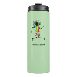 Garrafa Térmica Verde giro, bailarino elegante