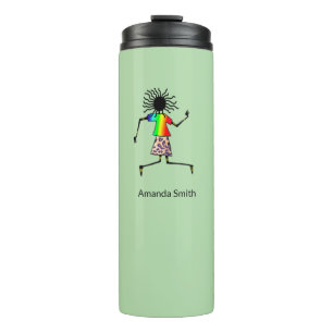 Garrafa Térmica Verde giro, bailarino elegante