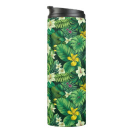 Garrafa Térmica Verde Tropical Lush - Tumbler Térmico de Verão