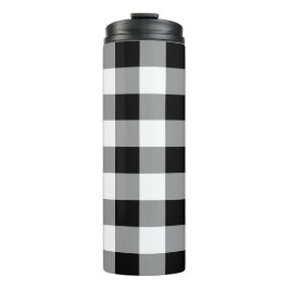 Garrafa Térmica Verificação de Buffalo Preto e Branco