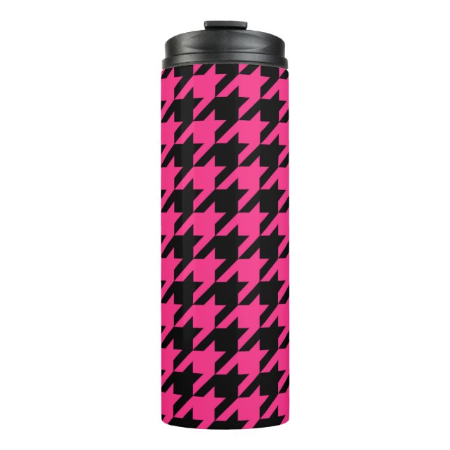 Garrafa Térmica Verificação de Tonalidade Preta Rosa (Frente)