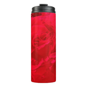 Garrafa Térmica Vermelho Profundo de Rosa com sangue